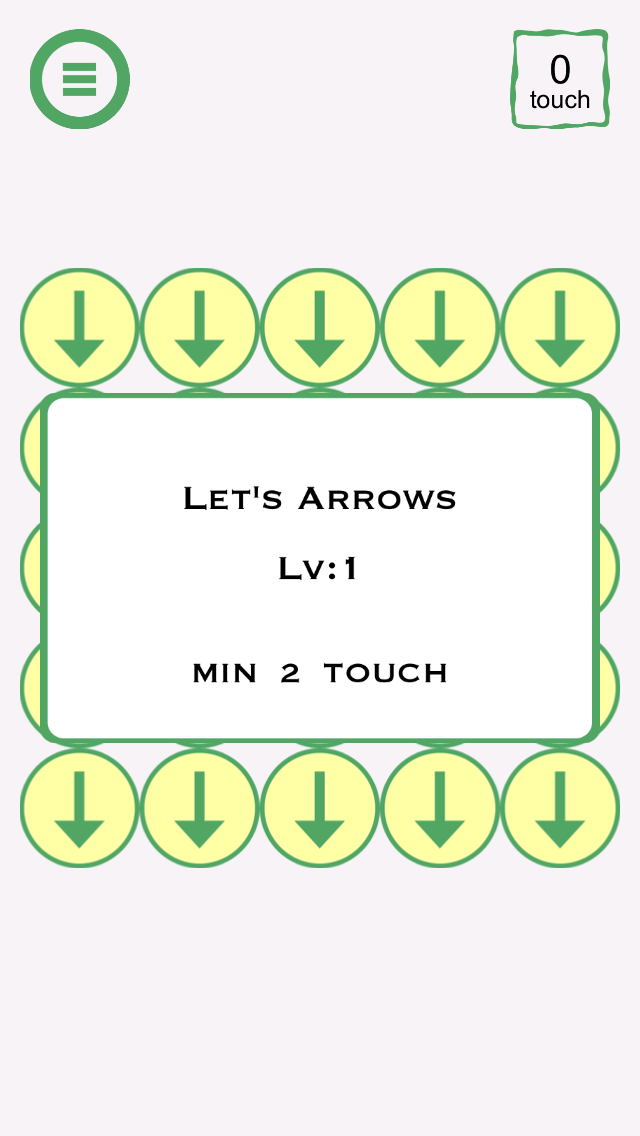 Let's Arrows! のゲーム開始画面
