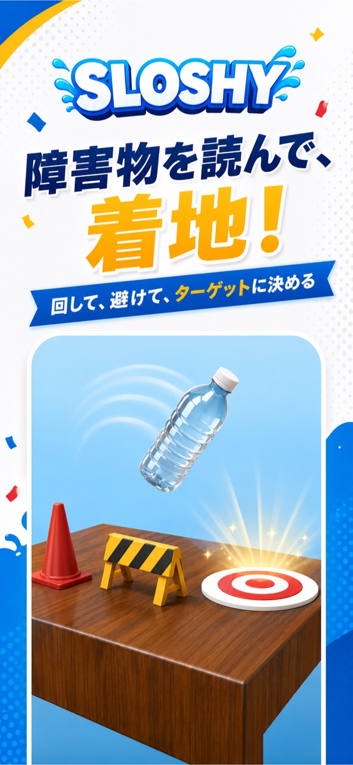 Sloshy — 障害物を読んで、ターゲットに着地