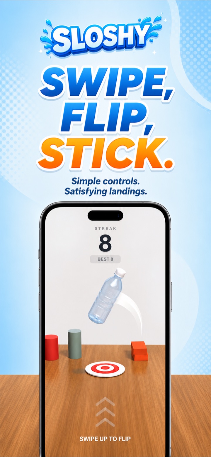 Sloshy — Swipe, flip, stick