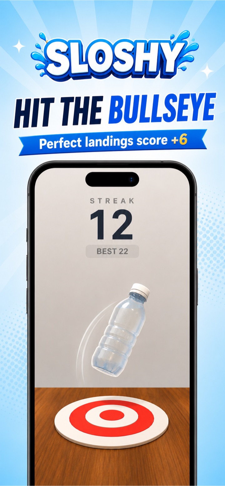 Sloshy — Hit the bullseye for a perfect landing