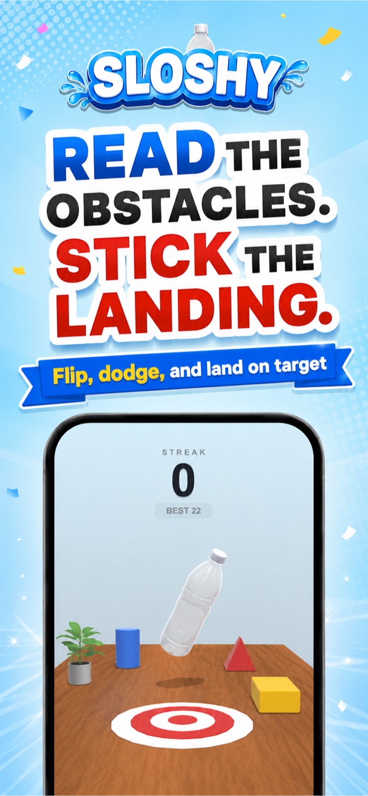 Sloshy — Read the obstacles, stick the landing